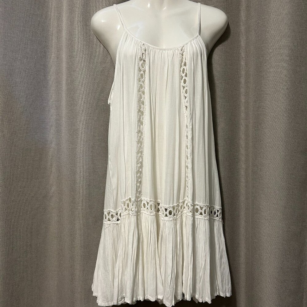 Raviya Gauzy White Sun Dress or Beach Cover Up - New With Tags